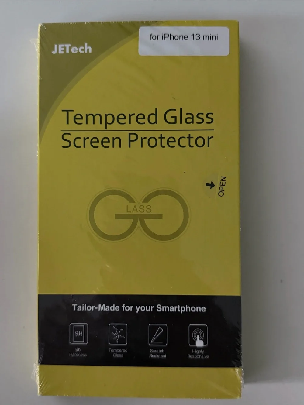 NEW! Jetech Yellow Tempered Glass Screen Protector for iPhone 13 mini